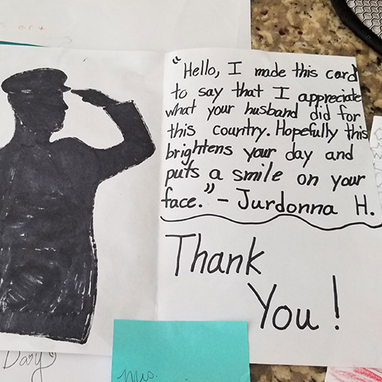 Schoolchildren’s show of gratitude for veterans and the military has roots in an ALA member’s garden