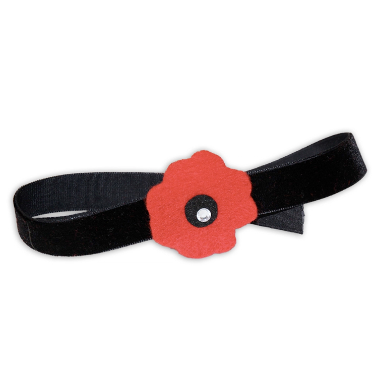 Show your poppy pride with this choker/bracelet for Juniors