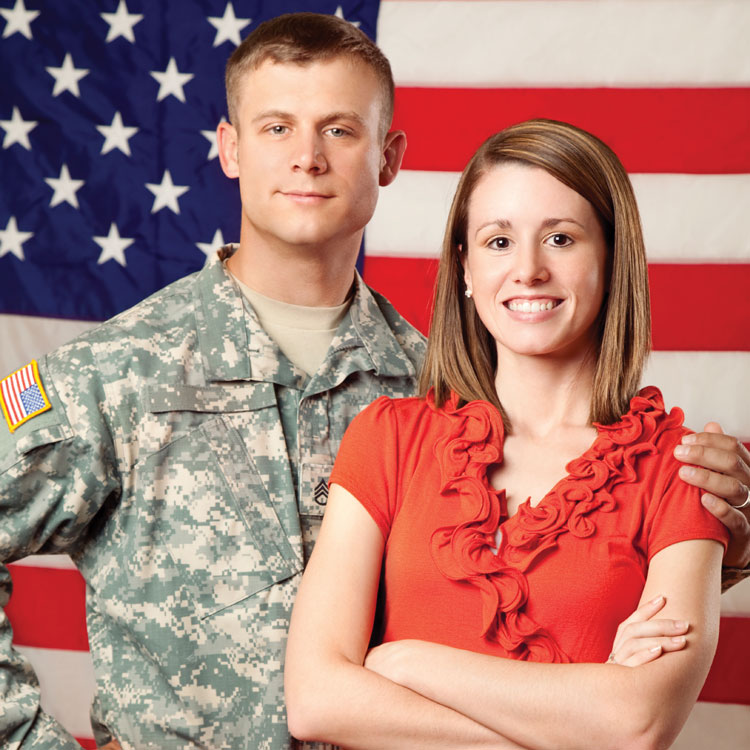 military spouse and husband