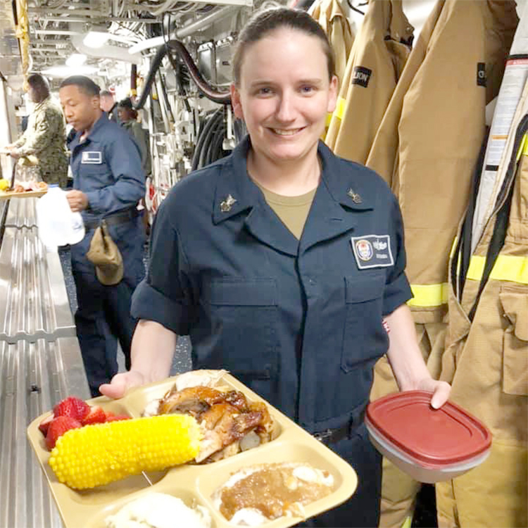 Florida ALA unit serves Thanksgiving Day meal aboard the USS Roosevelt