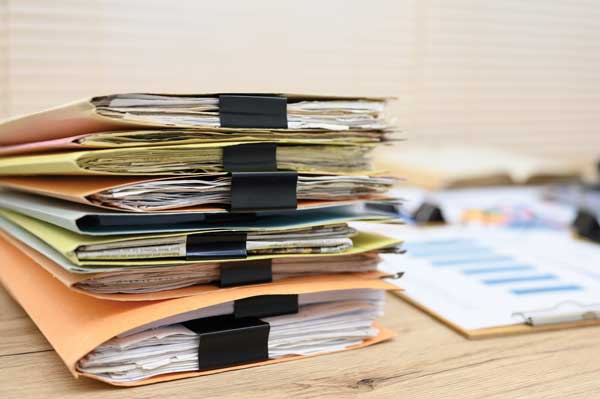 stack of files 
