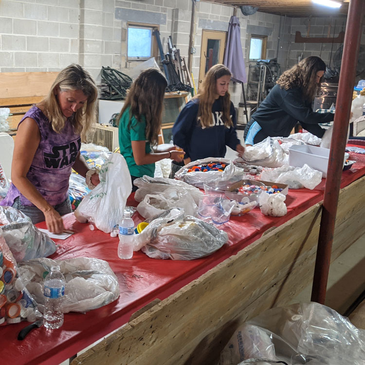 New Jersey Juniors collect unique items for bench, picnic table project
